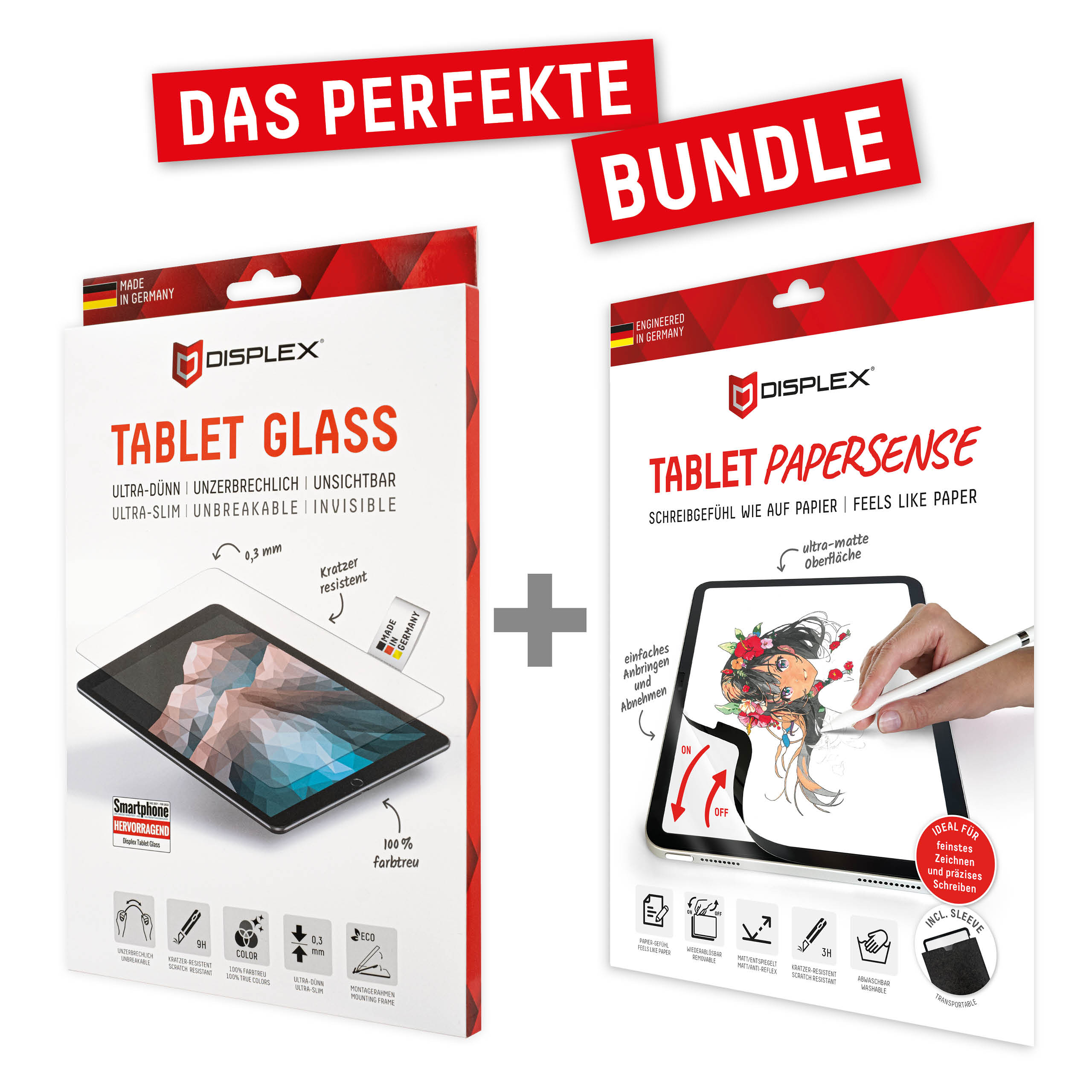 Displex Bundle Tablet Glass + PaperSense